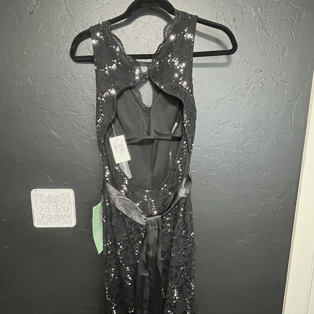 My Michelle Black Sequin Gown – NWT Size 9 - Picture 14 of 15